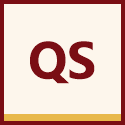 QS orange and white logo icon used for educational ranking or benchmarking context