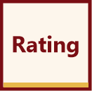 Red outlined star icon on a yellow background for course rating and feedback